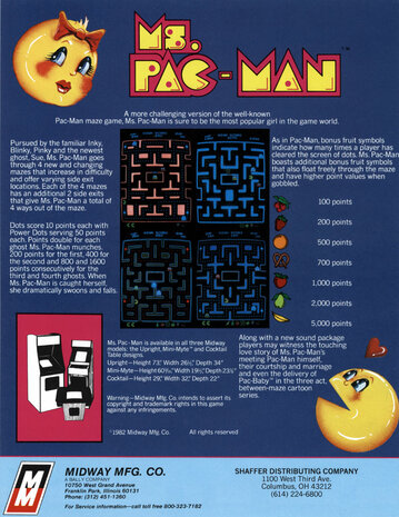 Ms. Pac-Man 1-speler upright