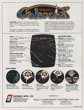 Galaxian 1-speler upright